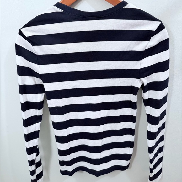 NWT Ralph Lauren Navy & White Striped Long Sleeve Shirt Size M - Picture 6 of 6